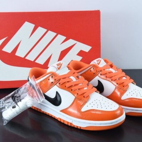 Nike SB Dunk Low  漆皮南瓜 白黑橙男女同款运动鞋板鞋 货号：DJ9955-800