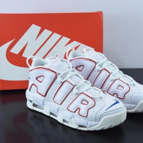 Air More Uptempo 纯原白红蓝男女同款运动鞋 货号：DX2662 100