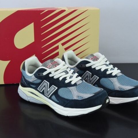 New Balance 990 V3 海军蓝 美产官方 复古休闲运动慢跑鞋 货号：M990TE3