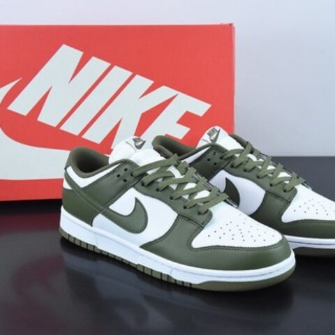 Nike Dunk Low Medium Olive 白橄榄绿休闲板鞋货号：DD1503-120