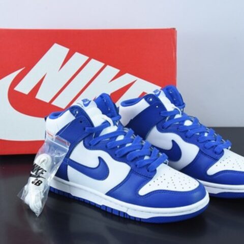 NIKE SB Dunk High "Game Royal" 经典白蓝配色  SB高帮板鞋 货号：DD1399-102