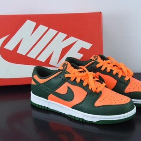 Nk SB Dunk Low "Miami Hurricanes" 橘绿色 SB低帮休闲板鞋 货号：DD1391-300