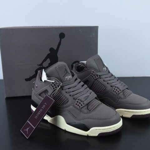 Ma Maniére x Air Jordan 4 "Violet Ore" AJ4 乔4联名款男子运动鞋 酒红色货号： DV6773-220