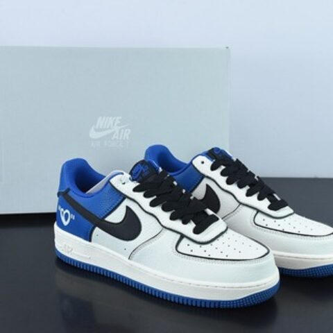 Nike Air Force 1 Low 07 米蓝黑 情人节男女同款运动鞋 货号：AL2236 300
