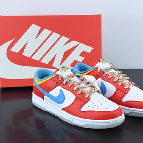 NK Dunk Low " Fruity Pebbles " 白红蓝 水果麦片 詹姆斯同款 低帮运动休闲板鞋   DH8009-600
