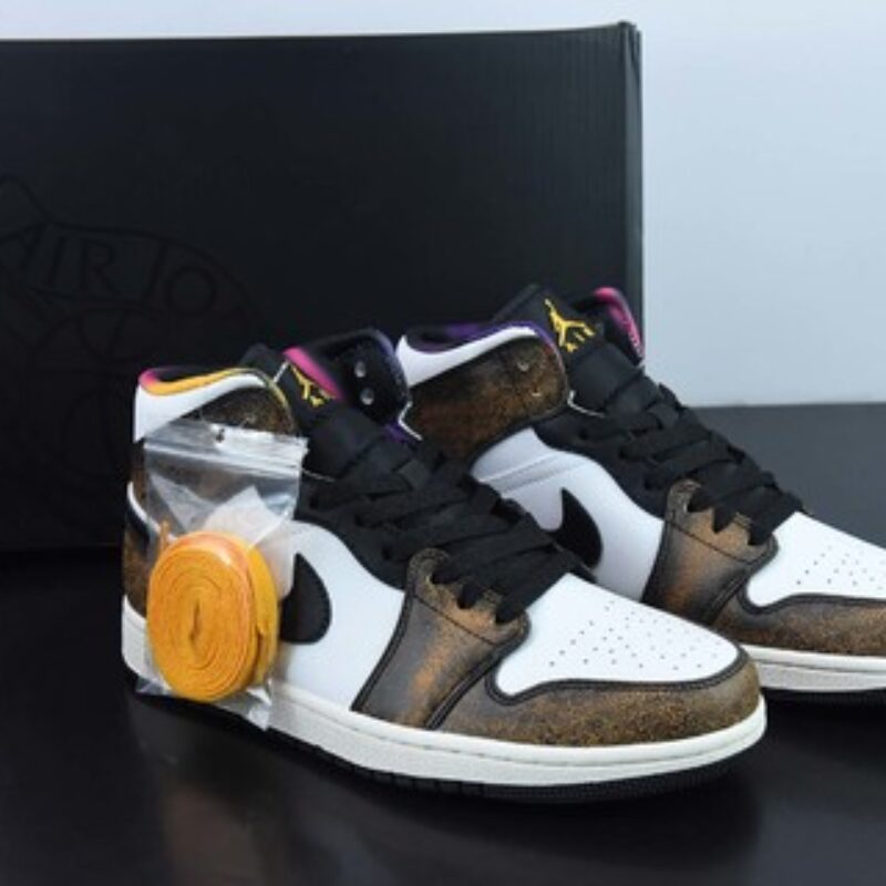 Air Jordan 1 Mid "Wear Away" AJ1 乔1星空扎染 中邦篮球鞋 DQ8417-071