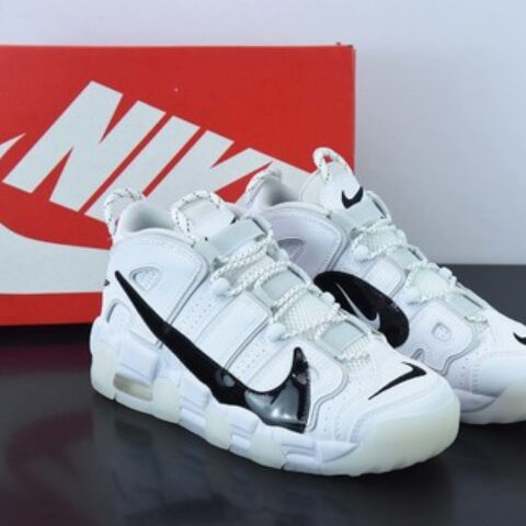 Nike Air More Uptempo‘96“Copy/Paste”（GS）白黑男女同款运动鞋 货号：DQ5014 100