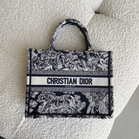 DIOR 小号Book Tote M1265黑白老虎