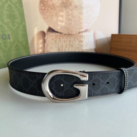 Gucci古驰   精选男士G搭扣腰带3.8厘米