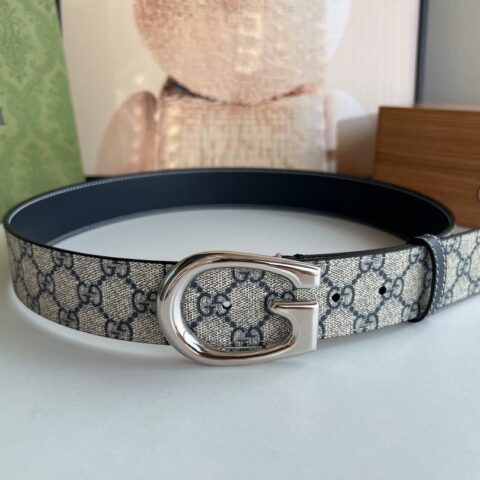 Gucci古驰   精选男士G搭扣腰带3.8厘米