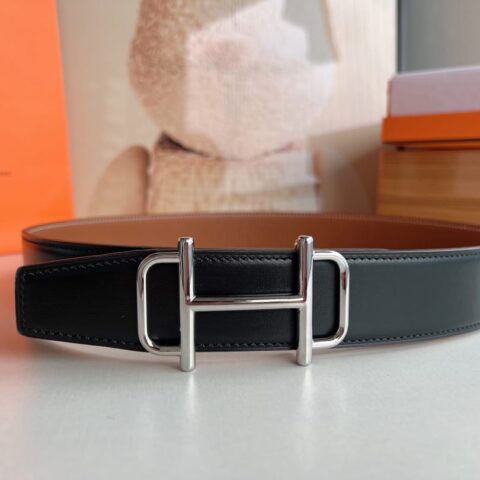 Hermes爱马仕   专柜最新底皮皮质男士双面皮腰带38mm