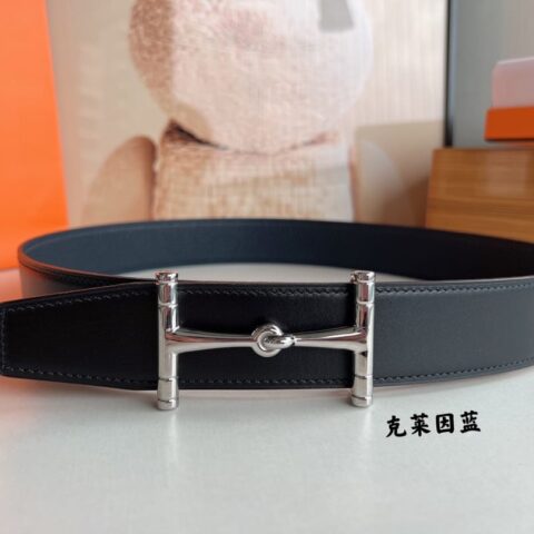 Hermes爱马仕   专柜最新底皮皮质男士双面皮腰带38mm
