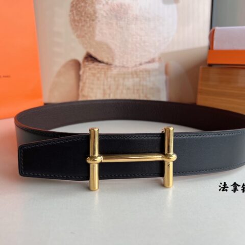 Hermes爱马仕   专柜最新底皮皮质男士双面皮腰带38mm