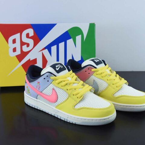 Nike SB Dunk Low “Be True” 黄白粉 彩虹主题男女同款低帮休闲板鞋 货号：dx5933-900