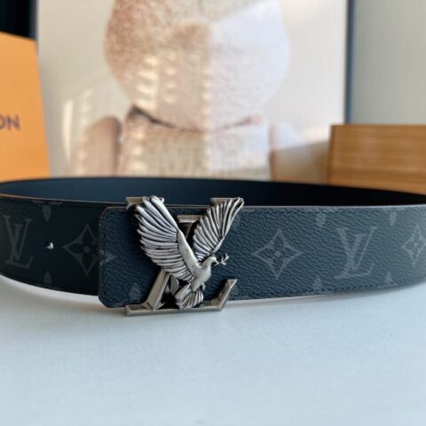 LV/路易威登   经典Monogram 图案Dove  双面腰带