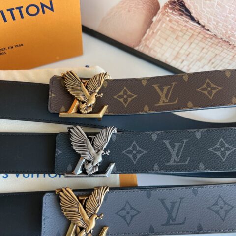 LV/路易威登   经典Monogram 图案Dove  双面腰带