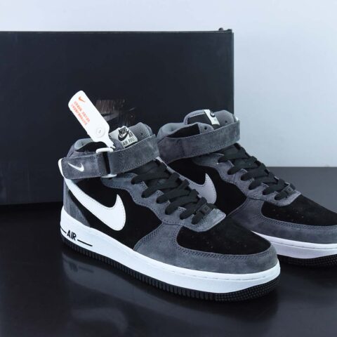 Nike Air Force 1 MID ’07 全麂皮 暗黑灰配色 空军一号中帮货号：QT3369-996