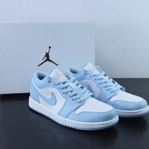 Air Jordan 1 Low "Aluminum" AJ1 乔1全新北卡蓝 货号：DC0774-141