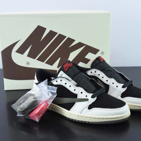 Travis Scott x Nike Wmns Air Jordan 1 Low OG SP"Olive"AJ1S联名反转熊猫橄榄绿乔丹货号：DZ4137-106