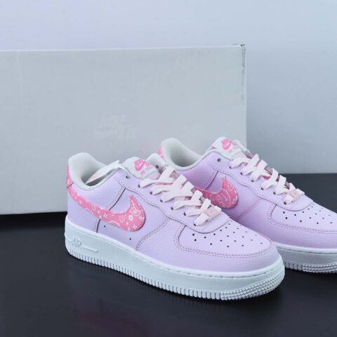 Nike Air Force 1 Low 粉腰果花 雾霾紫 空军一号低帮休闲运动板鞋  货号：FD1448-664