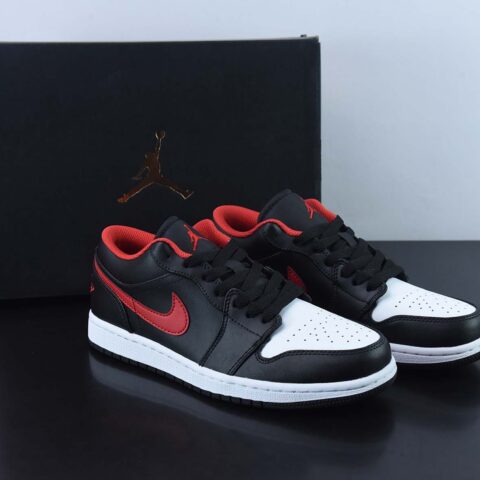 Air Jordan 1 Low "White Toe" AJ1 乔1小黑红脚趾 低帮篮球鞋 553558-063