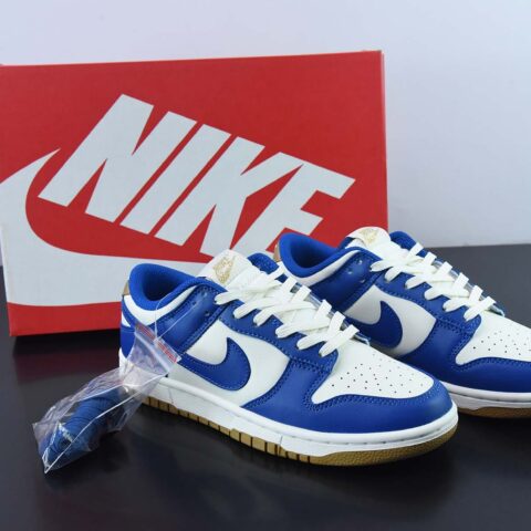 Nike  SB Dunk Low"Gold Blue"扣篮系列低帮休闲运动滑板板鞋“白宝蓝金”货号：FB7173-141