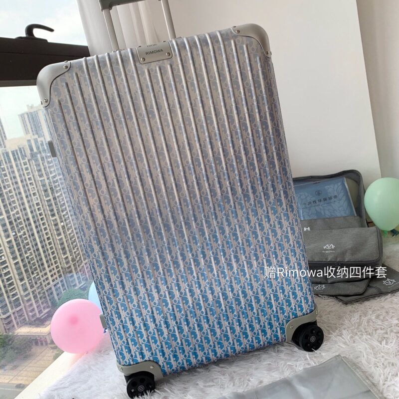 Dior x Rimowa联名款Oblique Logo图案拉杆箱66657
