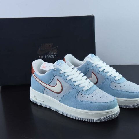 NK Air Force 1'07 Low 酒红蓝配色 空军一号低帮休闲板鞋 货号：LZ6699-521