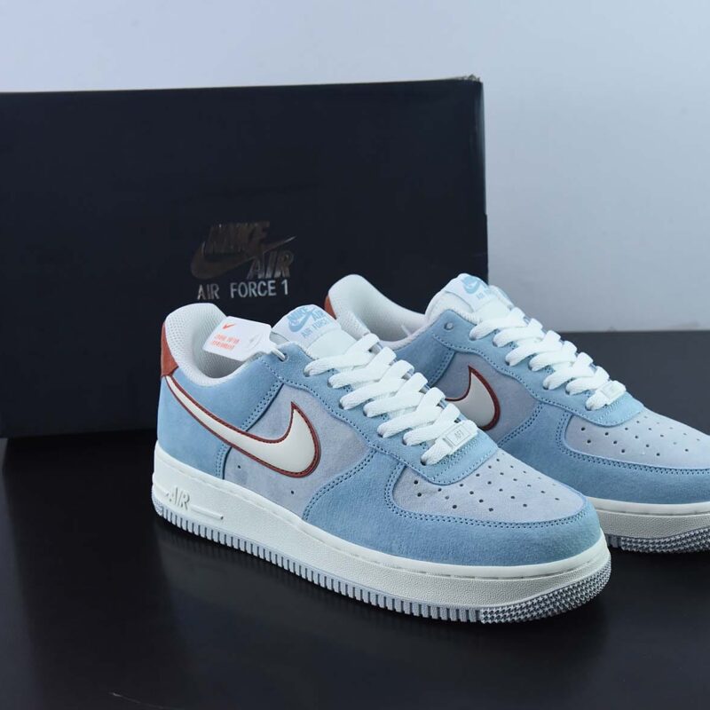 NK Air Force 1'07 Low 酒红蓝配色 空军一号低帮休闲板鞋 货号：LZ6699-521