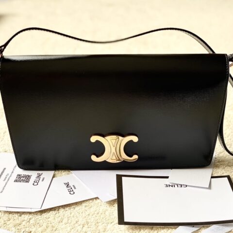 CELINE赛琳TRAPEZE TRIOMPHE亮泽牛皮革手袋199283