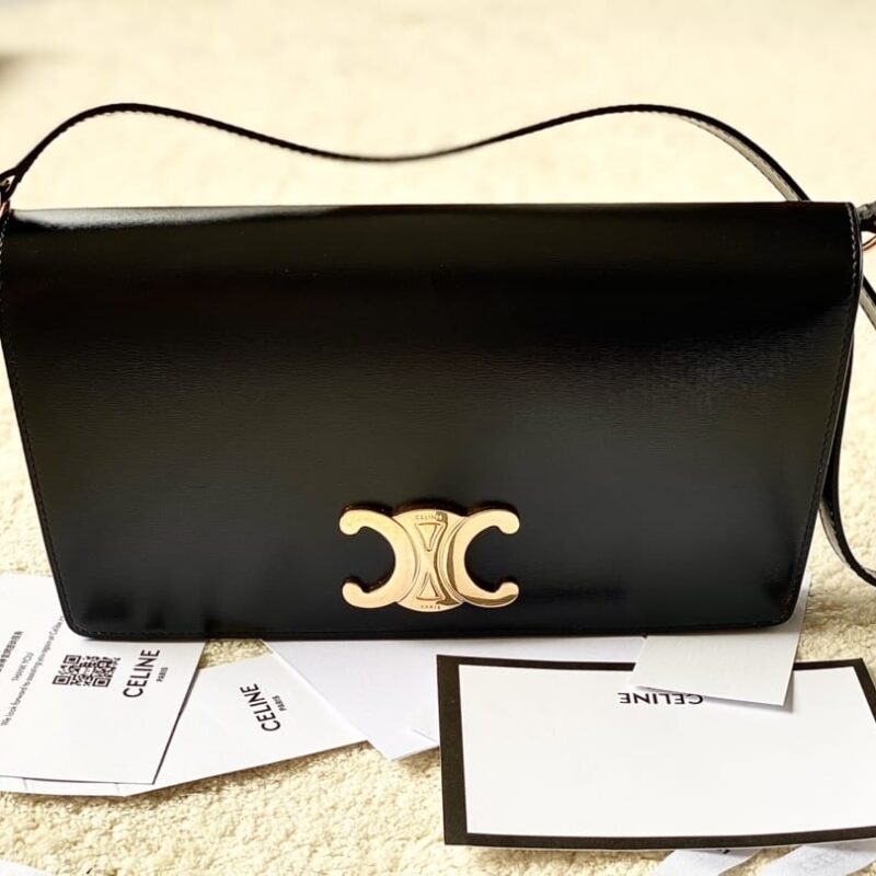 CELINE赛琳TRAPEZE TRIOMPHE亮泽牛皮革手袋199283