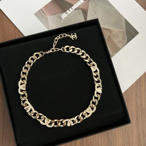 新款☑️CHANEL香奈儿半双c链条手链项链
