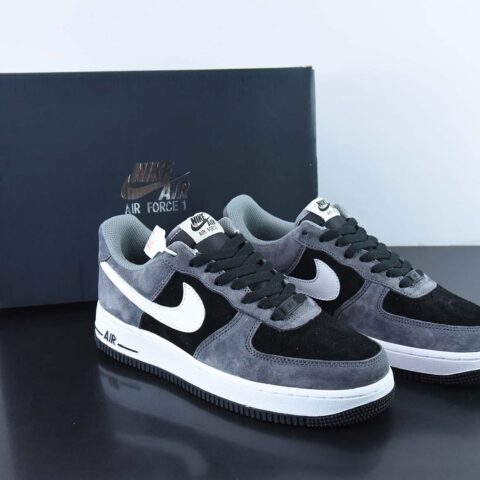 Nike Air Force 1 Low ’07 麂皮 暗黑灰配色 空军一号低帮休闲板鞋货号：NT9966-336