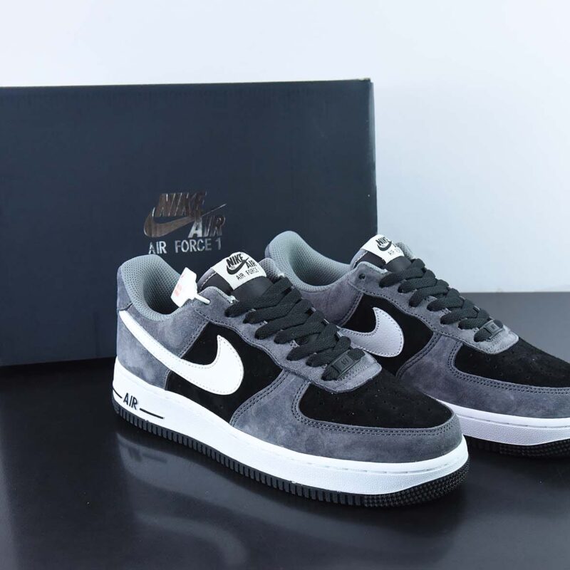 Nike Air Force 1 Low ’07 麂皮 暗黑灰配色 空军一号低帮休闲板鞋货号：NT9966-336