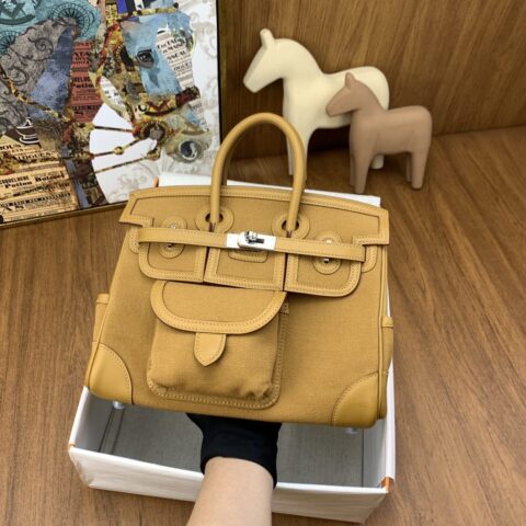 Hermès Birkin cargo 25 包型 芝麻色