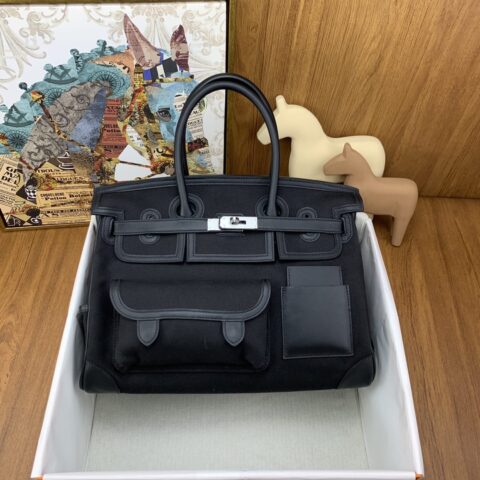 Hermès Birkin 35 Cargo 布包 黑色