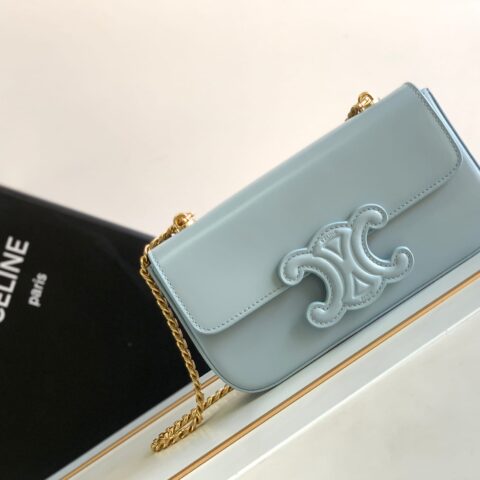 CELINE赛琳CUIR TRIOMPHE 皮标标志印花链条包199243