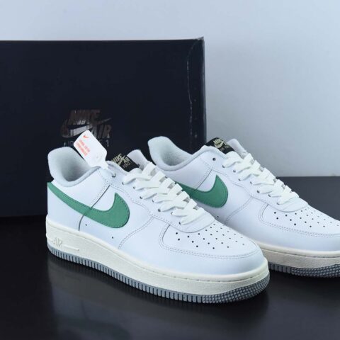 Nike Air Force 1’07 Low"White Malachite"空军一号皮革白黑绿钩”低帮休闲板鞋 DR8593-100