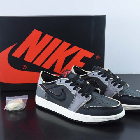 Air Jordan 1 Retro Low OG EX 黑灰官方同步新色低帮休闲板鞋 货号：DV0982-006