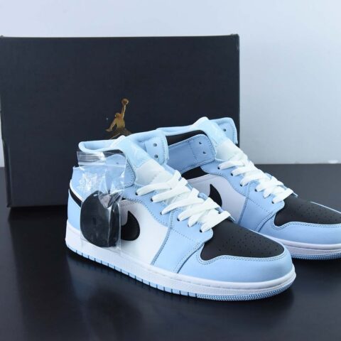 Air Jordan 1 Mid "University Blue" AJ1 乔1清新蓝 中邦篮球鞋 555112-401