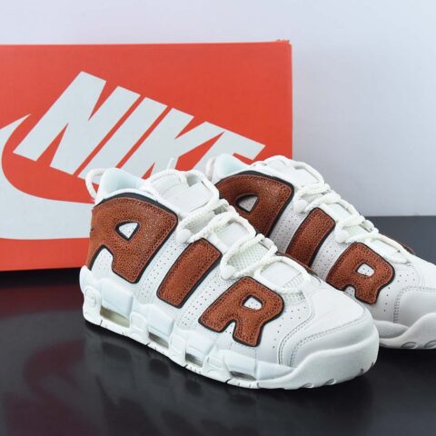 BNF41118745 Air More Uptempo 白褐男女同款运动鞋 官方货号：DZ5227 001