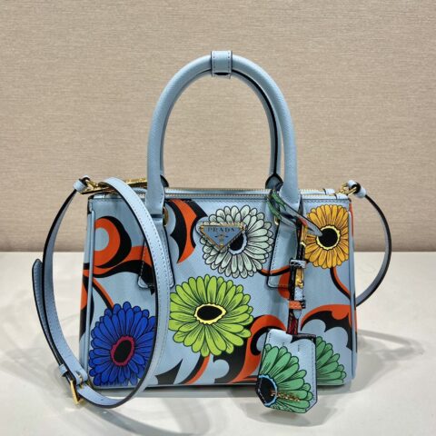 PRADA普拉达丝印花卉杀手包1BA896