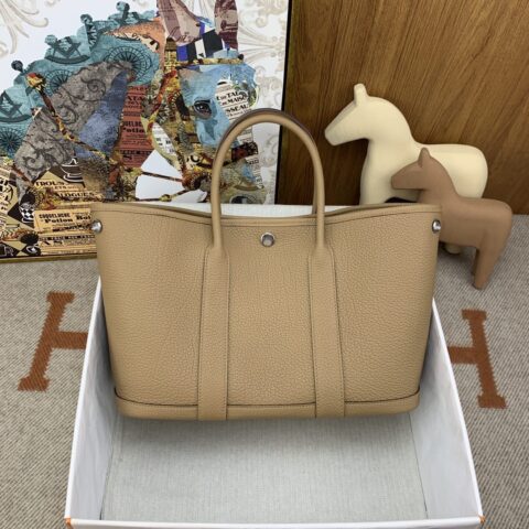 Hermès garden party 花园包 30 Negonde 皮 OM奶茶色