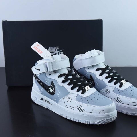 Nike Air Force 1 MID’07 黑白灰空军一号中帮休闲板鞋 货号：CW2288-115