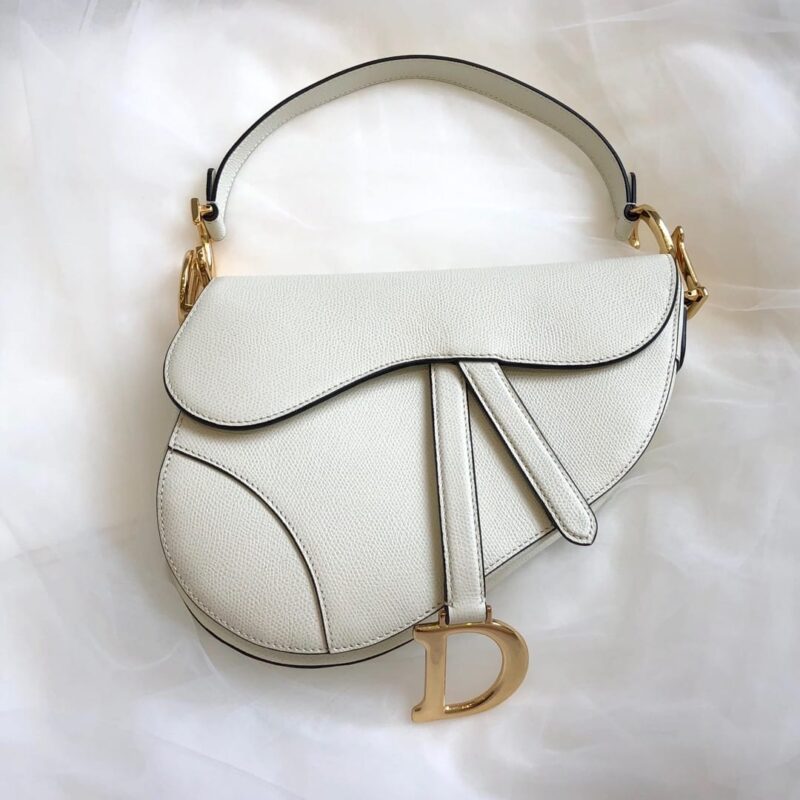 DIOR 粒面牛皮 马鞍包 M0455白色