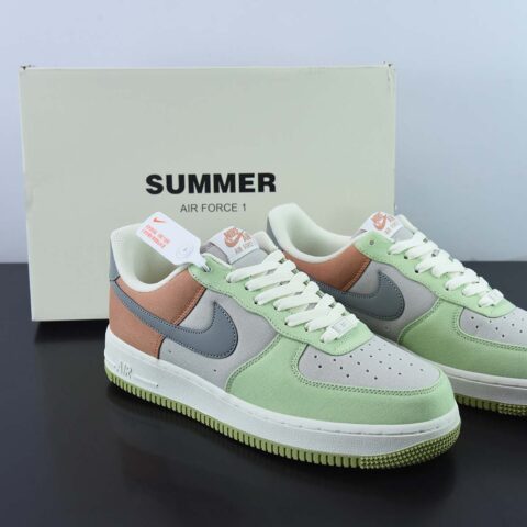 NIke Air Force 1 '07  灰青色布面空军一号低帮休闲板鞋货号：DG2296-015