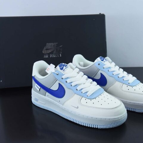 Air Force 1'07 Low"lvory Hyper Royal"空军一号“皮革米白蓝”低帮休闲板鞋 FB1844-222