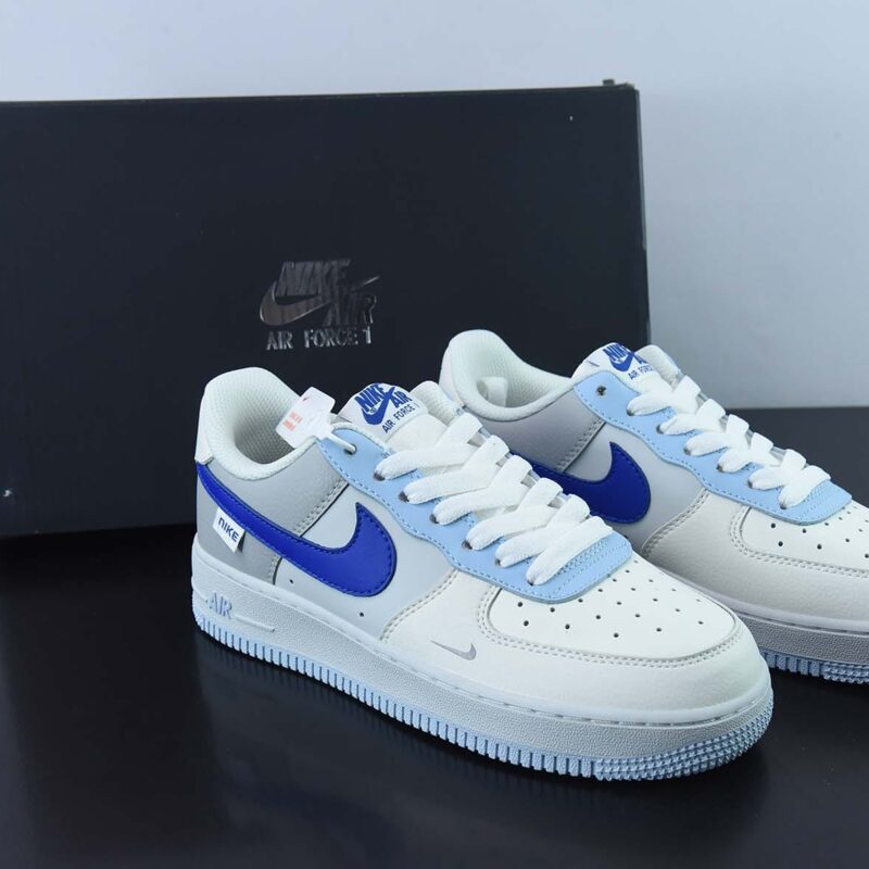 Air Force 1'07 Low"lvory Hyper Royal"空军一号“皮革米白蓝”低帮休闲板鞋 FB1844-222