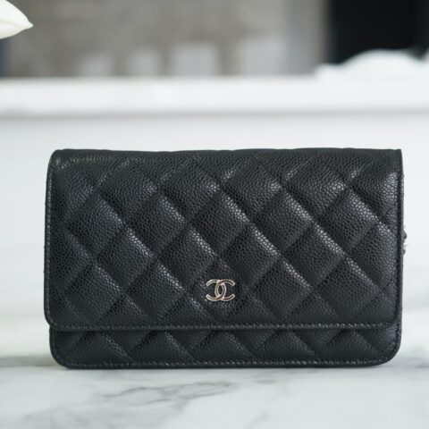 CHANEL 经典款WOC发财包 A33814黑色