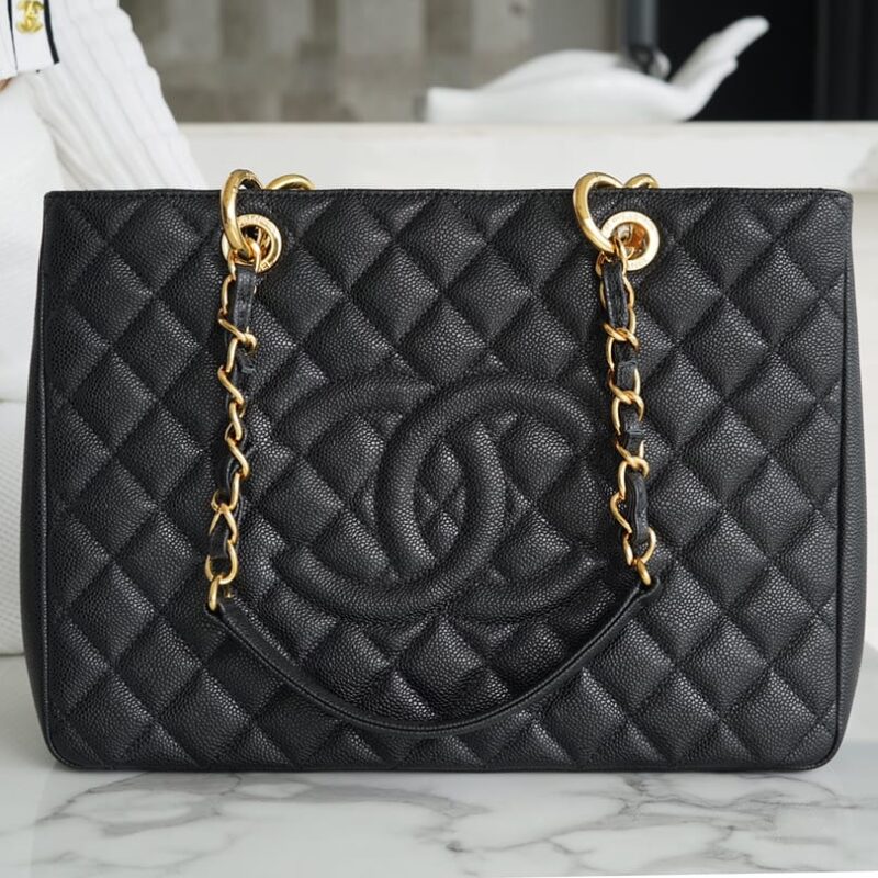 CHANEL Grand Shopping Tote GTS 托特包 A50995黑色金扣